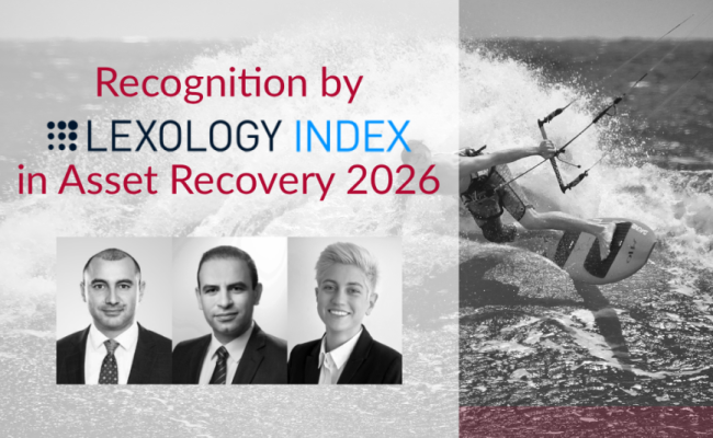Recognition by Lexology Index: Asset Recovery 2026