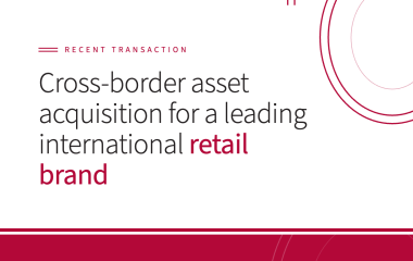 Recent transaction - Corporate & M&A