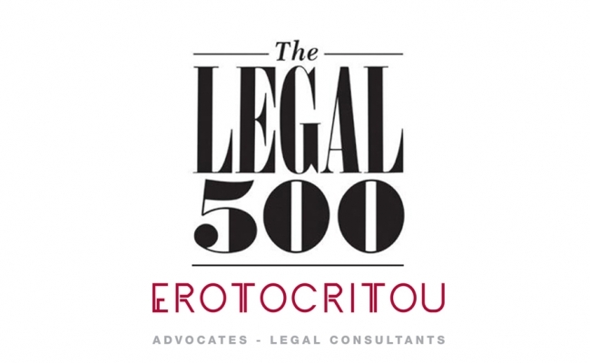 The Legal 500: Recognition of A.G. Erotocritou LLC as leading firm in Cyprus for 2020 and special awards to its members